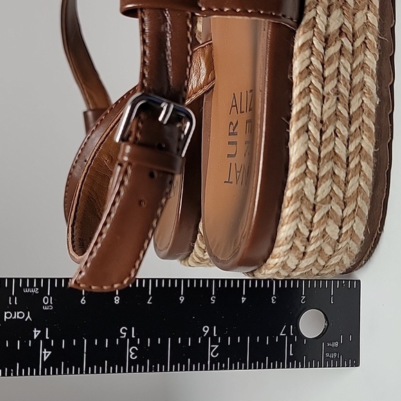 Naturalizer Peridot Espadrille Platform Sandal Shoe Straps Brown Faux‎ Leather 9 - Picture 16 of 16